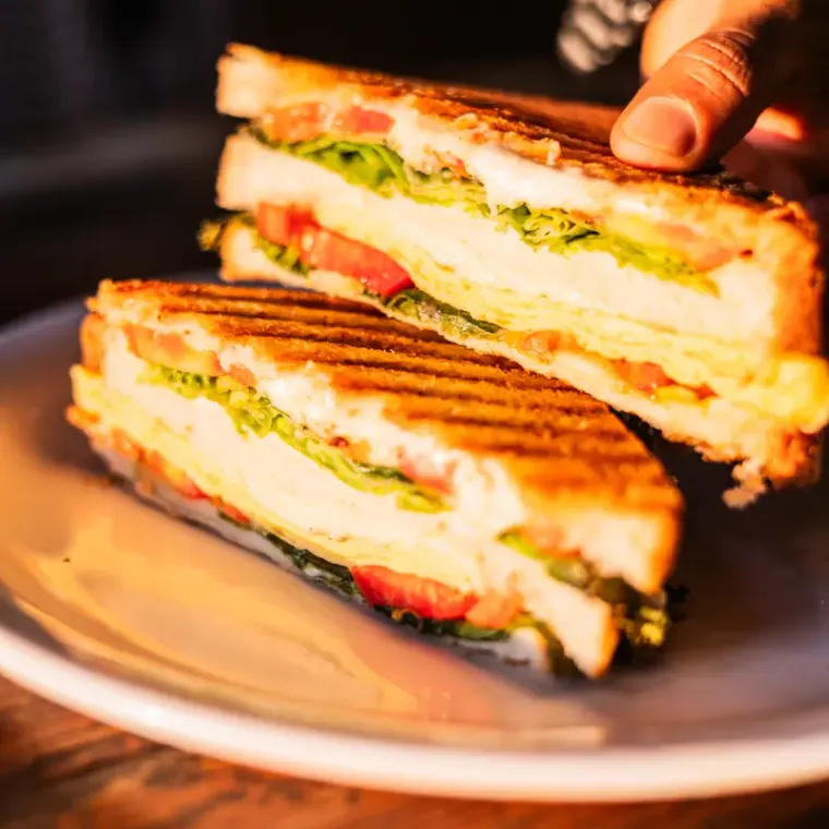 Chicken Club Sandwich as it is served at A2.