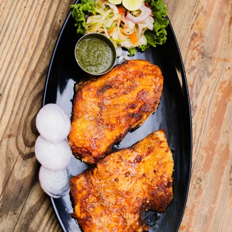 Fish Tikka as it is served at A2.