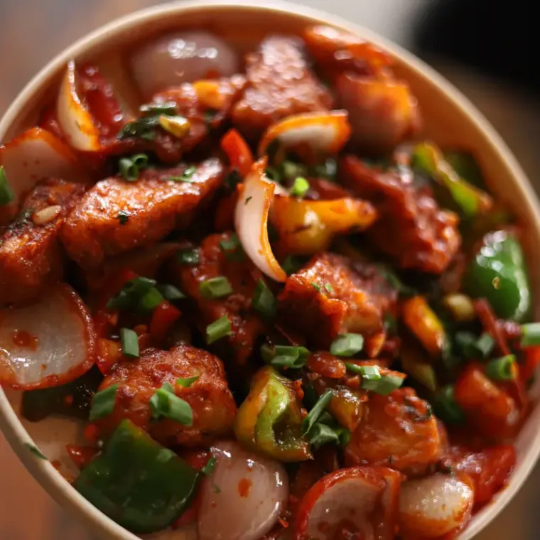 Paneer Chilly as it is served at A2.